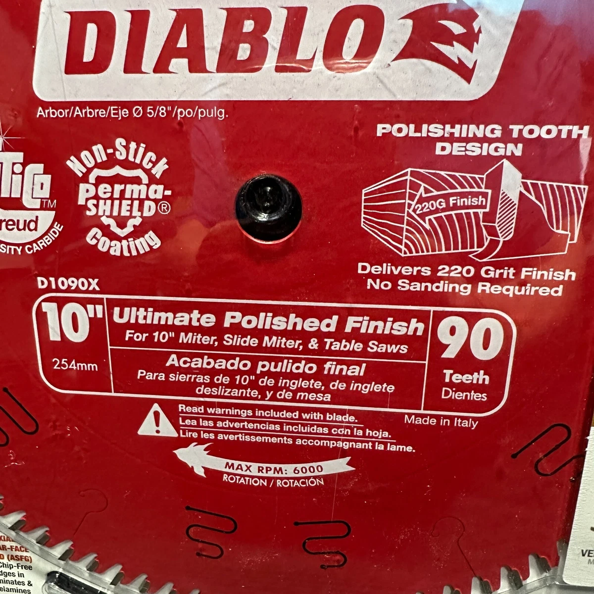 Diablo D1090X 10#034; 90T Ultimate Polished Finish Saw Blade BRAND NEW  8925091790 eBay