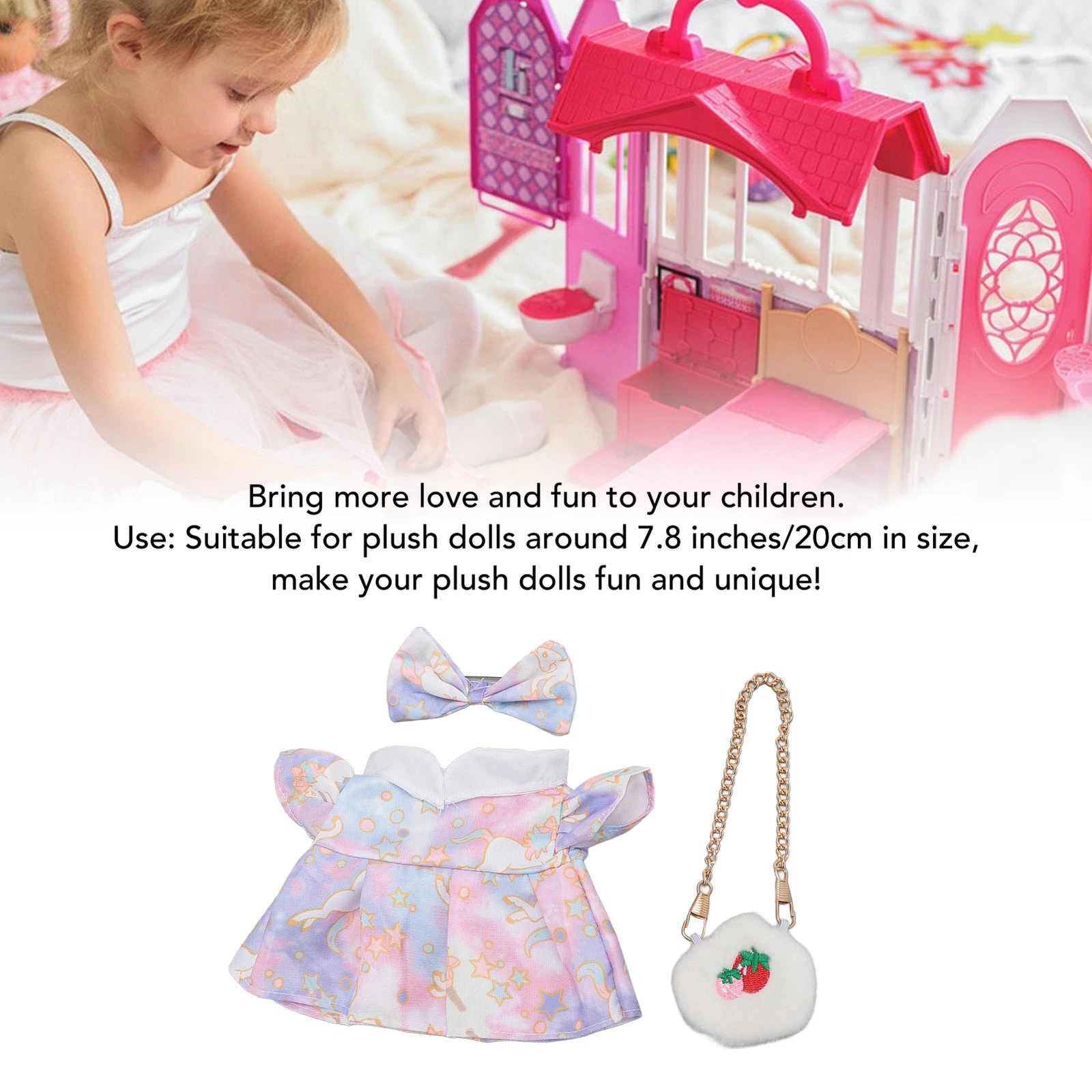 VETEMENTS Bambola Vestito Ampia Applicazione Bambola Per Casa