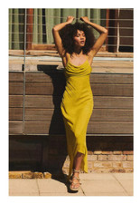 Urban Outfitters Light Before Dark Sabelle Cowl Neck Midi Dress S 6 NEW 36681