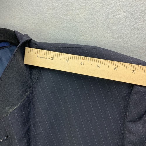 Daniel Cremieux Suit Mens 41R 36W 2pc Blue Pinstripe Loro Piana Wool Pleated - Picture 13 of 24