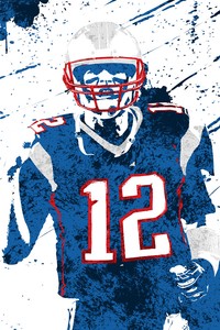 Tom Brady New England Patriots Art Wall Indoor Room Poster Poster 24x36 Ebay