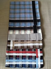 6 QUALITY Mens Handkerchiefs Hankies Hankerchief Cloths 100 Cotton 17"x 17" D