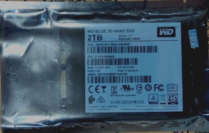内蔵型SSD WD Blue 2TB SATA SSD 3D NAND Amazon.com: Western Digital 2TB WD Blue 3D NAND Internal PC SSD