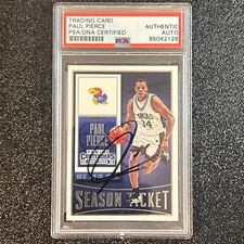 2015 Panini Contenders Draft Picks Basketball #80 Paul Pierce Signed Card AUTO P
