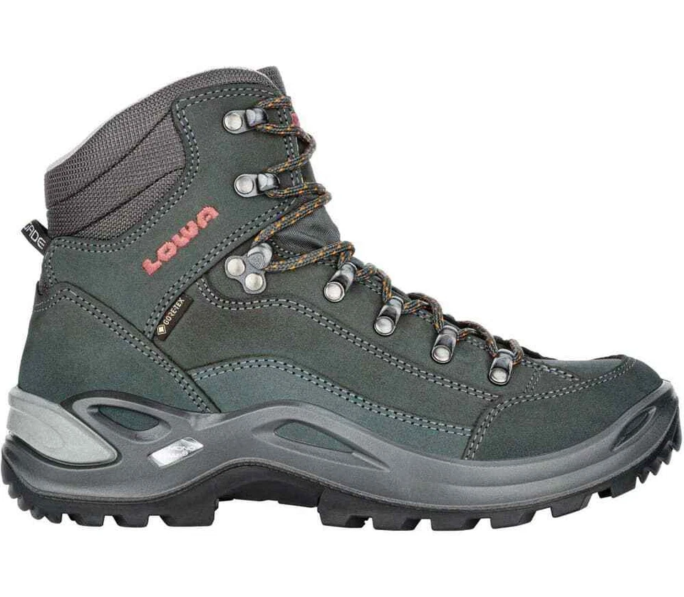 LOWA Renegade Mid GTX WS Damen Wanderschuhe anthrazit mandarine Trekkingstiefel