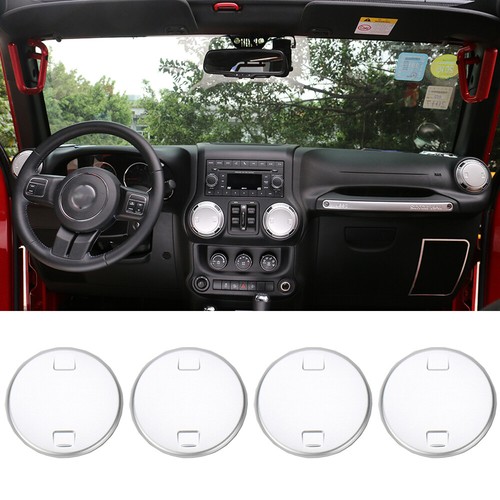 Aluminum Air Conditioner Vent outlet Trim Cover For Jeep Wrangler JK JKU 2011-18 - Imagen 1 de 12