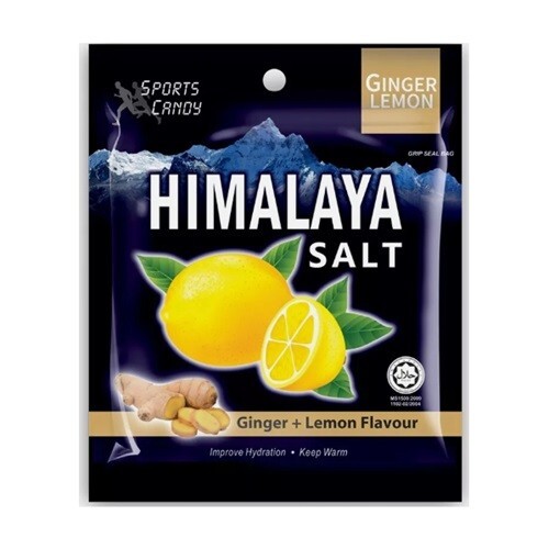 934078 1 X 15G PACKET HIMALAYA SPORTS HIMALAYA SALT GINGER & LEMON FLAVOUR CANDY - Picture 1 of 2