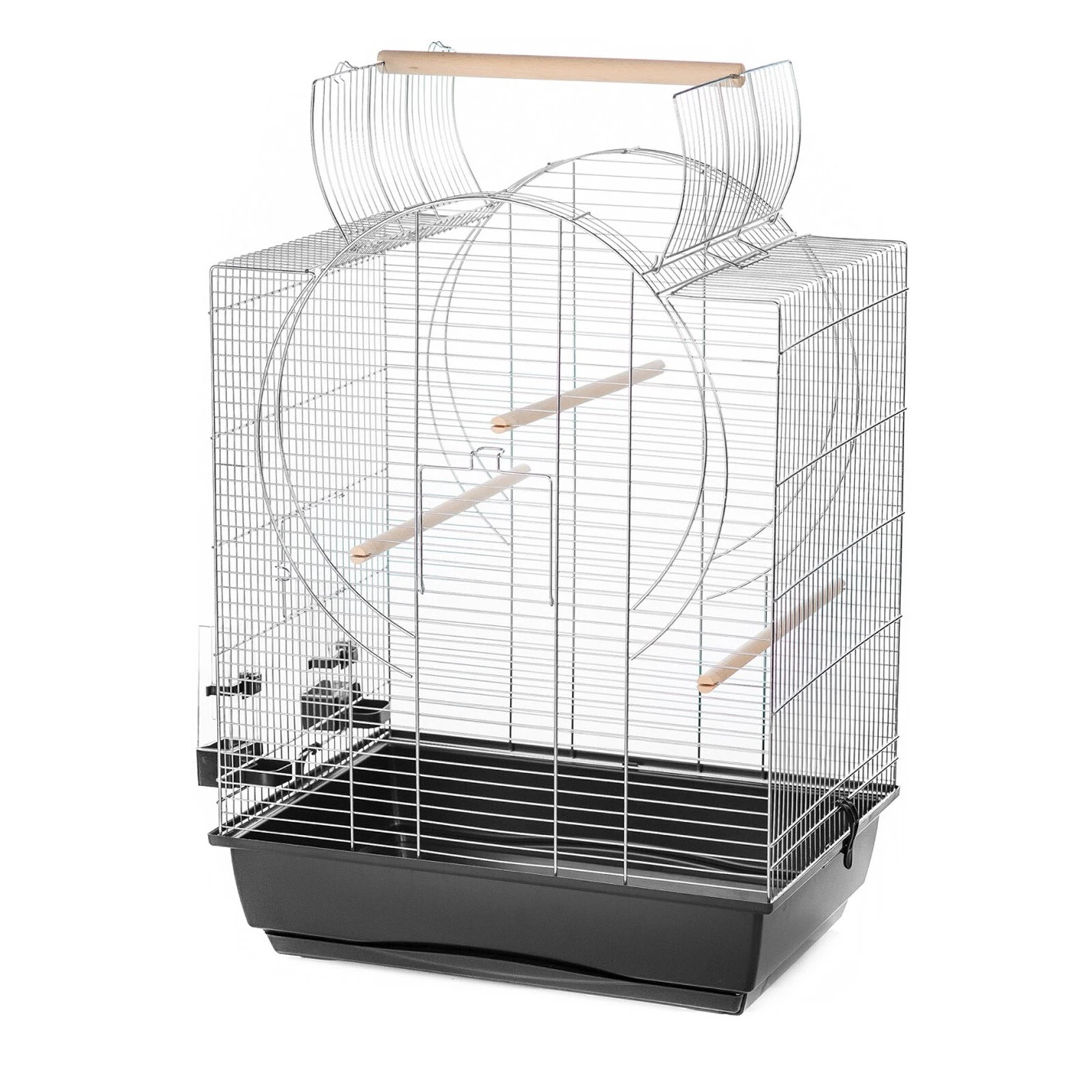 Emma Cabrio Bird Cage 72x54x38cm Chrome/Black Canary Islands Parakeets