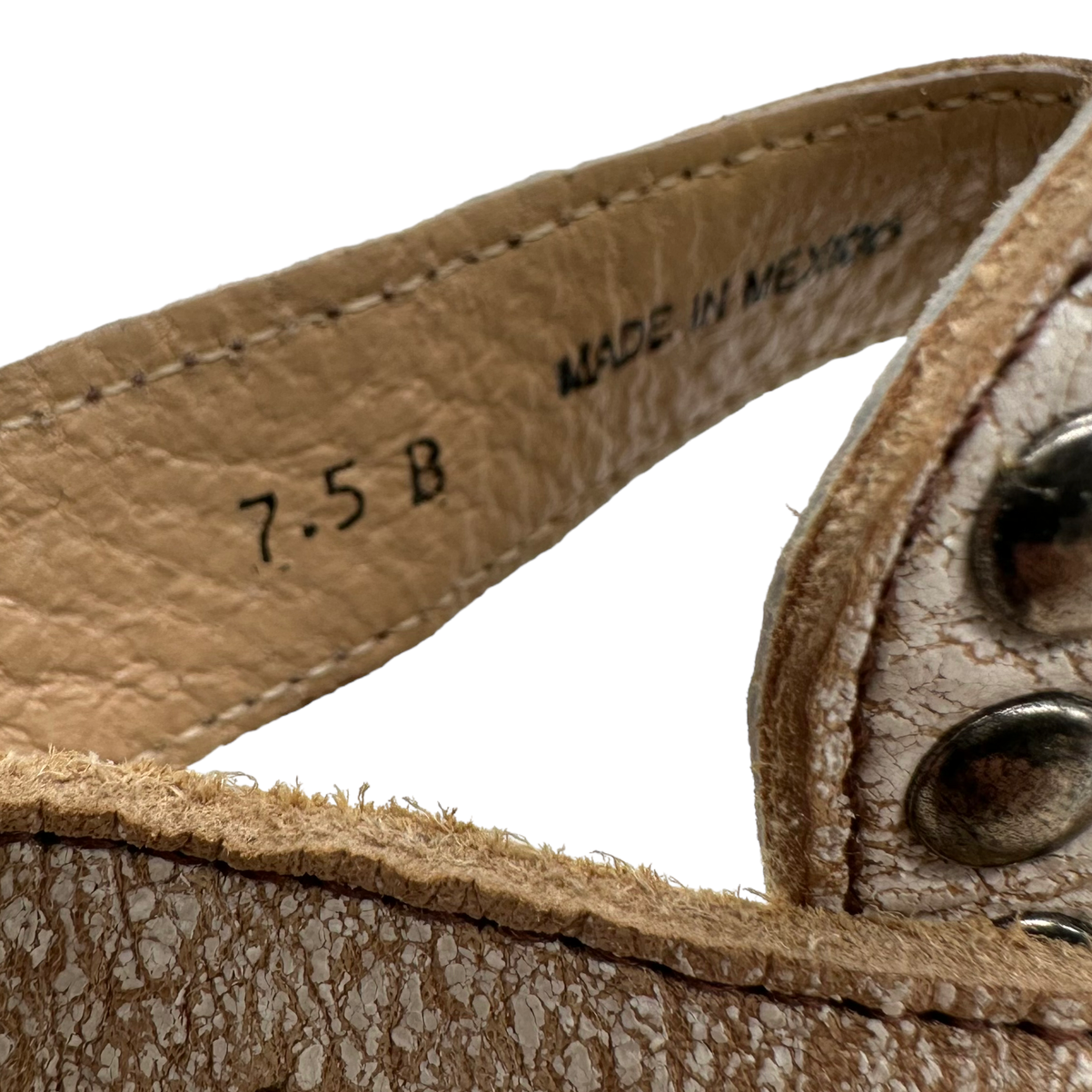 Bed Stu Joann Nectar Lux Wedges 7.5B Studded Slingback Buckle