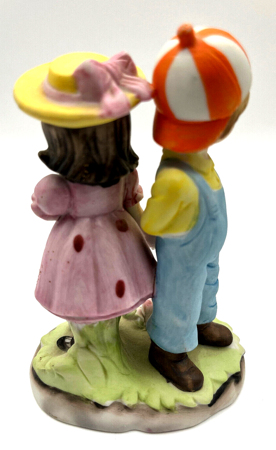 (2) LEFTON PORCELAIN FIGURINES BOY AND GIRL W/BASKET & HOLDING HANDS eBay