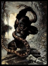 Frank Frazetta Fantasy Art Exotic Pin Up Card # 10 King Kong & Snake Boa
