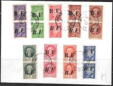  LIBERATION..RRR..PONS..9 valeurs type 1+2 se tenant sur ENV..Cad 22/9/44..Signé