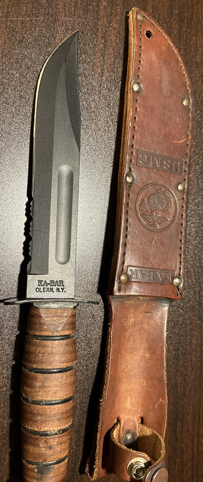 Vietnam U.S. Marine Corps Issued USMC KABAR Orlean N.Y. Combat Knife