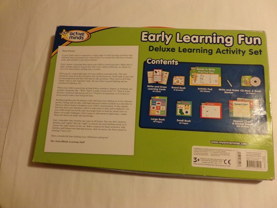 Active Minds Early Learning Fun Deluxe Learning Activity Set | eBay