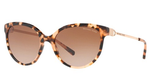 Michael Kors San Leone Sunglasses Black Gold-Tone Cat Eye  display picture 1