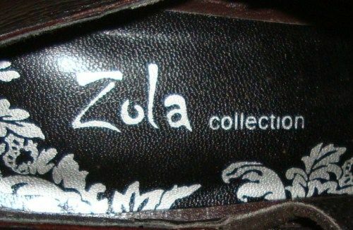 GORGEOUS ZOLA COLLECTION BLACK LEATHER BUCKLED HIGH HEELED SHOES 40 "OBEY" - Picture 7 of 8