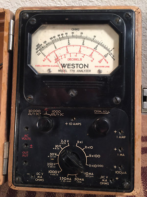 Antique Weston Model 779 Type 5 Analyzer Untested DC Ohms Decibels
