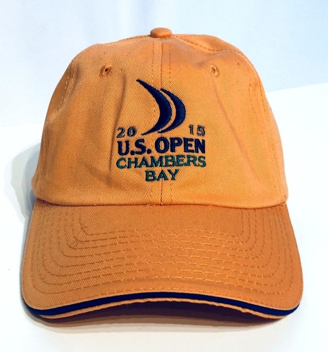 2015 US OPEN CHAMBERS BAY USGA Orange Adjustable Hat Baseball Cap~ NWT - 第 1/4 張圖片