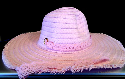 Enjoy Life Sun Hat With Lace Strings Women's Fashion One Size Pink | eBay