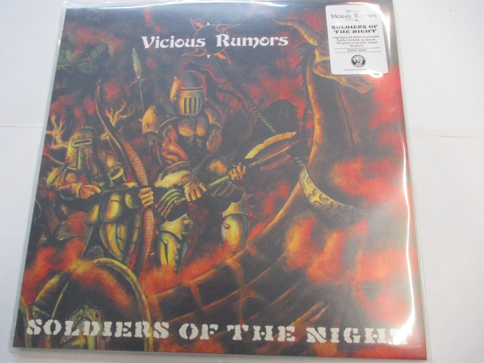 VICIOUS RUMORS - SOLDIERS OF THE NIGHT - LP BLACK VINYL BRAND NEW 2024