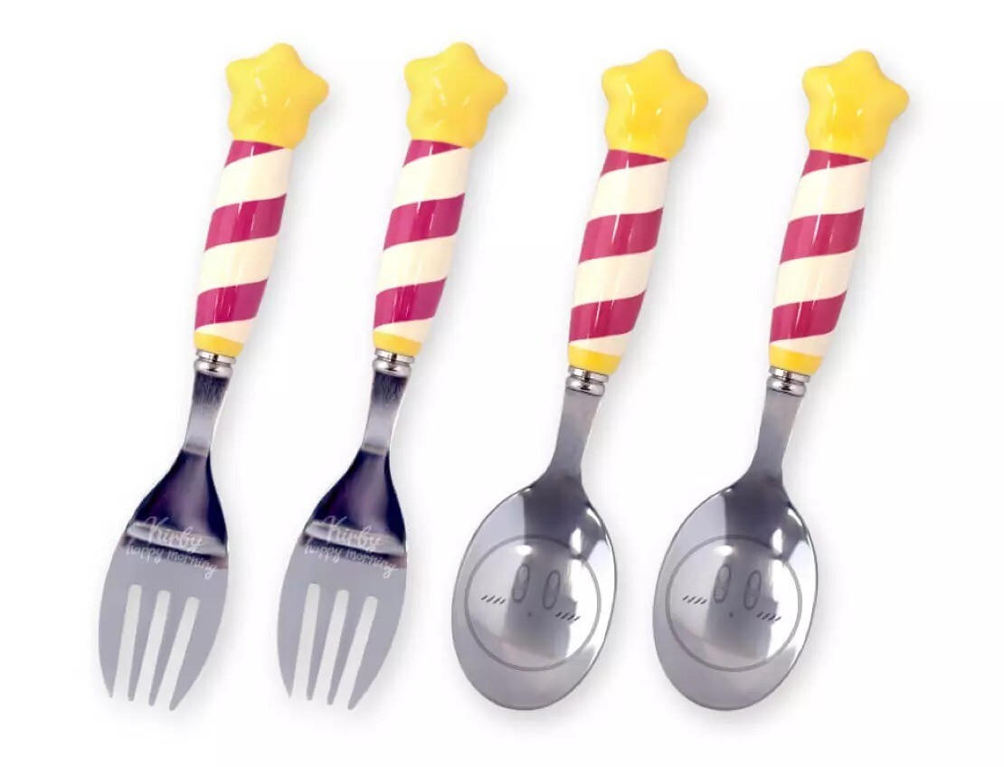 Japanese Kirby Super Star Happy Morning Cutlery Set Spoon Fork