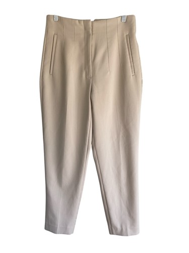 Zara Pleated Dress Pants Stretch straight Leg Women's Medium