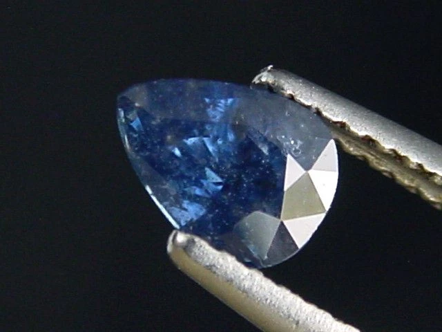 Blauer Saphir 1,01 Ct. Tropfen facettiert (3866t) - Bild 1 von 1