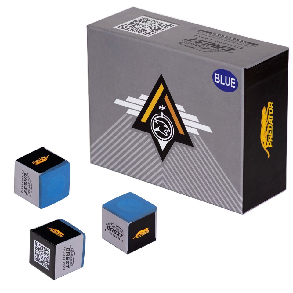 PREDATOR Crest Pool cue Billiard CHALK 1 GROSS 144 chalks Blue eBay