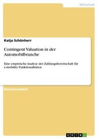 Contingent Valuation In Der Automobilbranche | Buch | 9783656298052