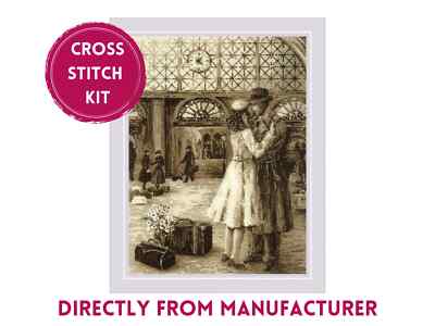 RIOLIS Counted Cross Stich Kit 2111 Old Photo. Rendezvous - Oldschool Art - Love