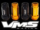 VMS RACING 24PC 48MM PREMIUM EXTENDED WHEEL LUG NUTS 12X1.5 BLACK & GOLD MIX BG0