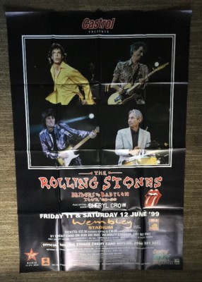 The Rolling Stones Bridges To Babylon Tour '99 Vintage Poster Pin