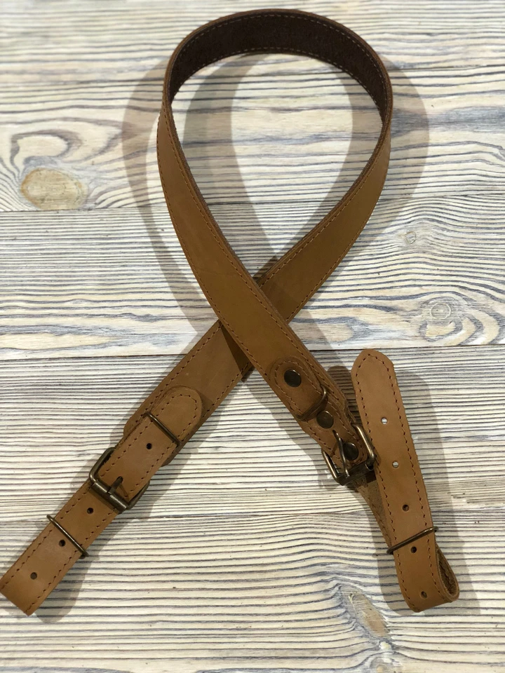 Real Leather Hunting Shotgun Rifle Sling Strap - Suede Padded - Image 3 of 4