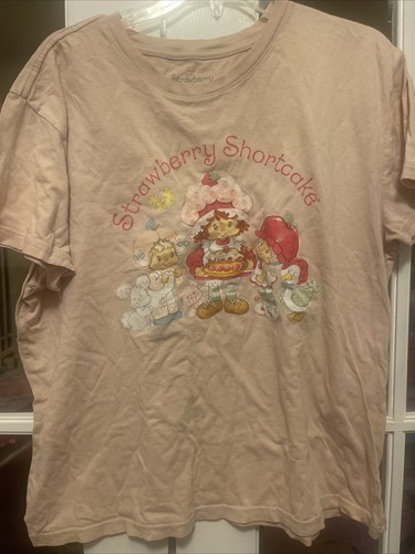 Super Cute Size XL Strawberry Shortcake Pink Shirt Kawaii Jfashion Lolita