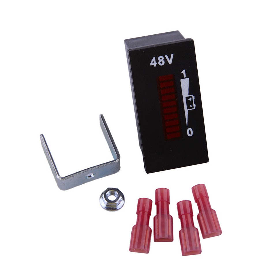 48V Vertical LED Battery Charge Indicator Meter Gauge Fit for GolfCart