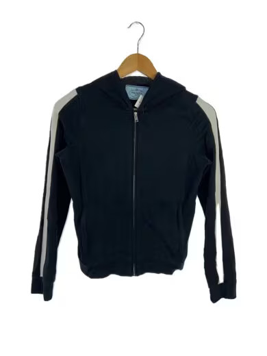 PRADA/Zip hoodie/M/Cotton/Black/138541R191D8R