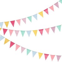 Wimpelkette 12M Wetterfest Girlande Regenbogen Deko FüR Kinderzimmer Party