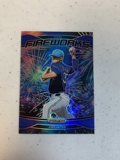 2025 Panini Prizm - Fireworks Jack Leiter, Jack Leiter #7 Blue Prizm /99
