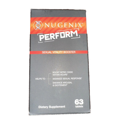 Nugenix Perform Nitric Oxide and Vitality Booster for Men 63 Tablets 10/26 New