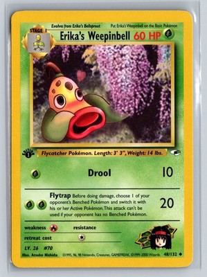 Pokémon TCG - Erika's Weepinbell Gym Heroes 48/132 - 1st Edition