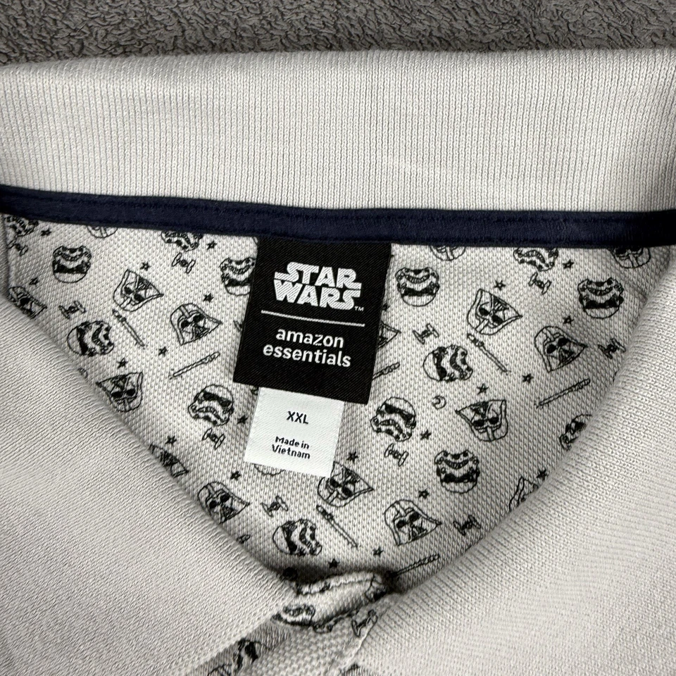 Polo Star Wars Darth Vader manga corta 2XL blanco Foto 3 de 4