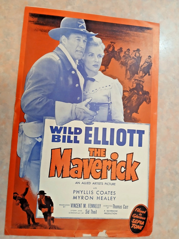 1952 THE MAVERICK W/ WILD BILL ELLIOTT -WESTERN PRESSBOOK