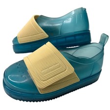 Mini Melissa Girls 8 Jelly Pop Sneaker Water Shoes Slide On Sandals Bright Blue