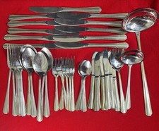 Posate vintage Solingen Germania acciaio inox 18/10 e accento oro -46 pezzi