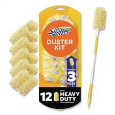 Heavy-Duty Microfiber Duster Starter Kit, Handle Extends to 3 Ft. 1-Handle with