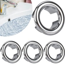 4 Pack Sink Overflow Ring Bathroom Sink Overflow Trim Ring Round Hole Cover f...