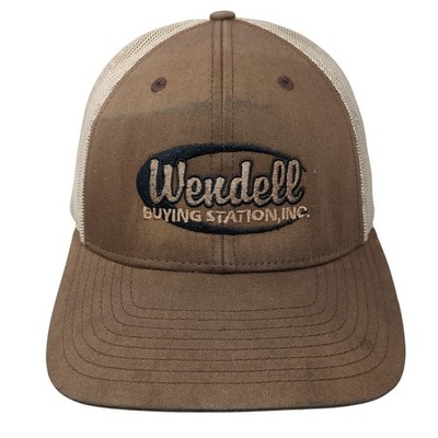 Wendell Buying Station Inc. Snapback Trucker Hat Brown Large Richardson
