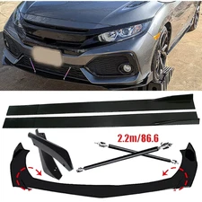 Front Bumper Lip Spoiler Splitter Car Body Rear For Honda Civic SI