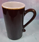 Set of 2 Cafe Restaurant Tall Stein Latte Cappuccino Brown Bistro Coffee Mugs — photo 10