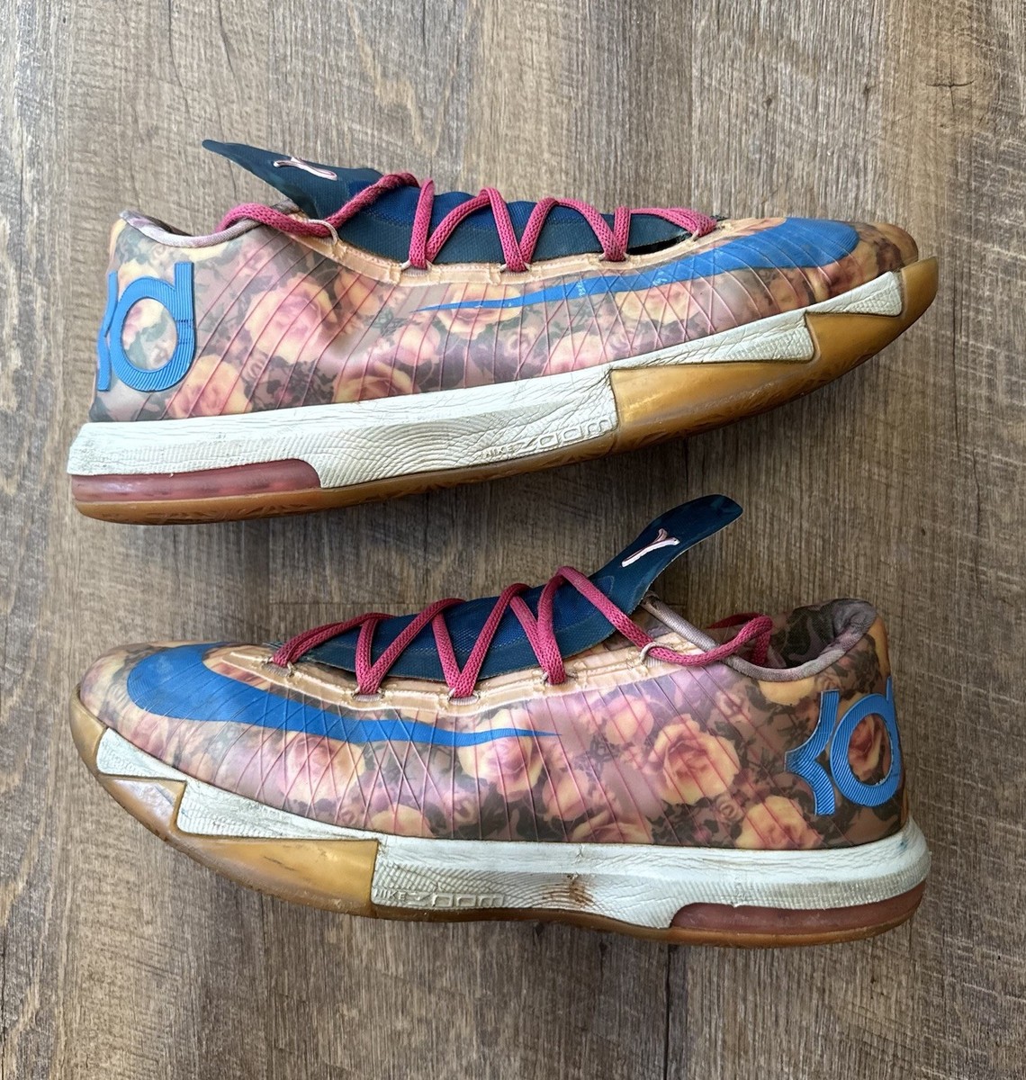 Nike KD 6 VI Supreme Aunt Pearl Pink Blue Size 13 Sneakers Shoes 618216-600 | eBay